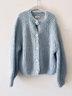 Long Live the Queen Chunky Knit Button-Up Cardigan for Kids